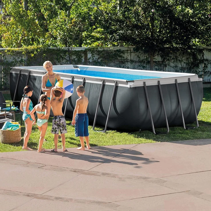 Intex Frame Swimming Pool Set "Ultra Quadra XTR", anthrazit, 549 x 274 x 132 cm,Inkl. Sandfilteranlage – Bild 2