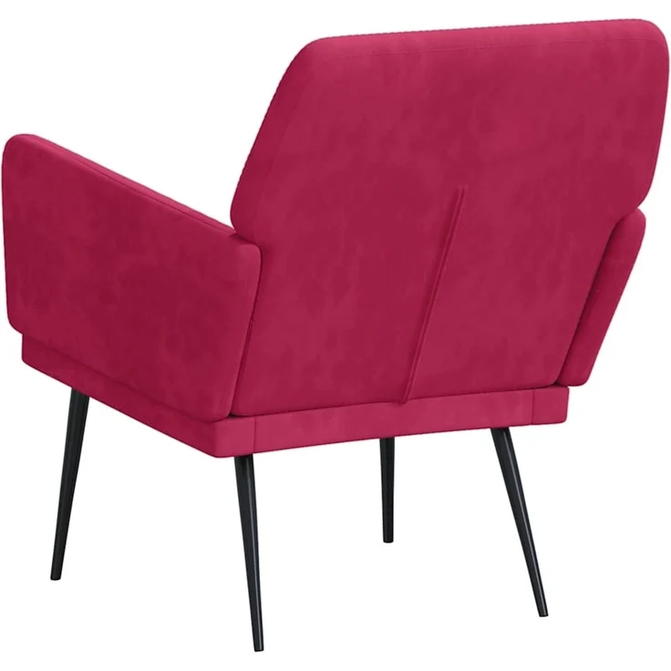 Sessel wohnzimmer, Relaxsessel, Fernsehsessel Weinrot 62x79x79 cm Samt – Bild 5
