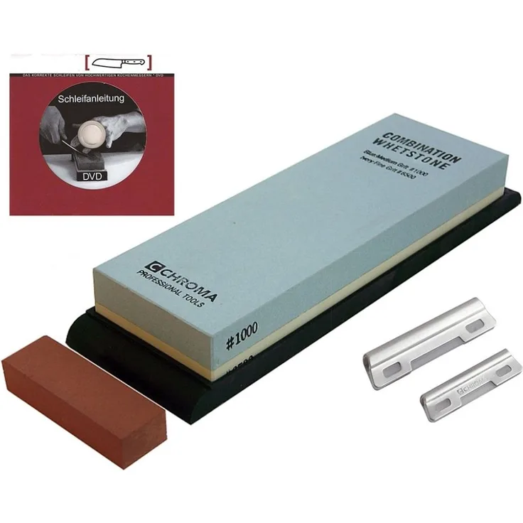 ST-1/6 Chroma Schleifstein Körnung 1000/6500 + Schleifhilfe ST-G + Schleifanleitung auf DVD