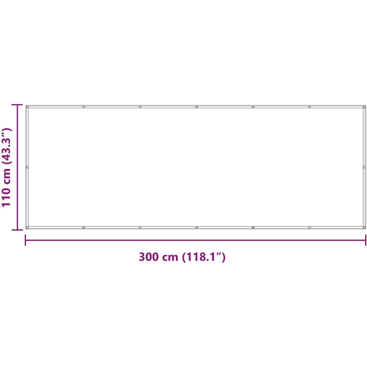 vidaXL Balkonsichtschutz Bordeauxrot 110 x 300 cm Oxford-Stoff 42030909 – Bild 6