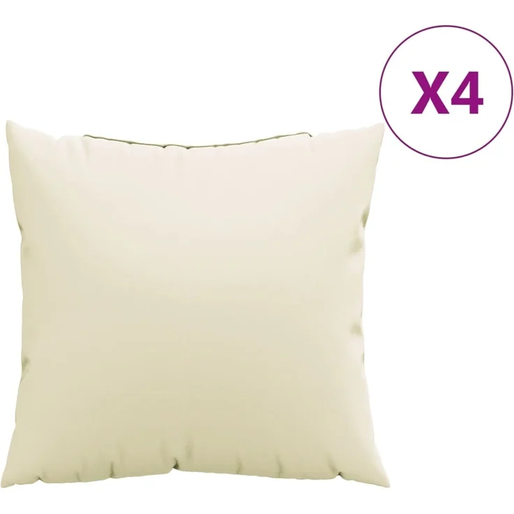 vidaXL Sofakissen 4 Stk. Creme 50x50 cm Stoff – Bild 1