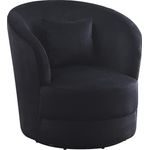 Atlantic Home Collection Sessel Colin, 360Grad, Polyester, Schwarz, BxTxH: 84 x 85 x 84 cm