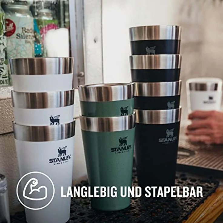 Stanley Adventure Beer Pint 0,47 L Hammertone Green – Bild 8