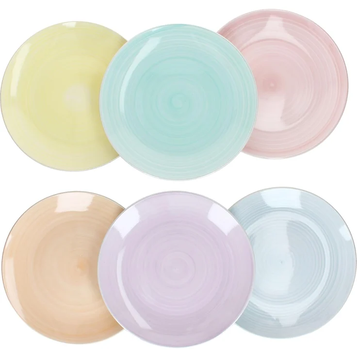 MamboCat Speiseteller Pastello 6er Set Speiseteller Ø27cm Steingut Platte groß Essteller – Bild 2