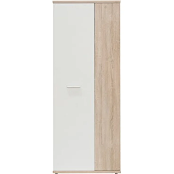 FORTE Net106 Mehrzweckschrank mit 2 Türen, Holzwerkstoff, Sonoma Eiche + Weiß, 68. 90x34. 79x179. 1 cm – Bild 2