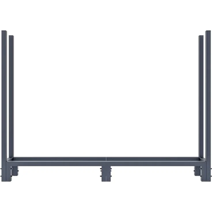DELUKE® Kaminholzregal aussen mit Abdeckung REOB - für Feuerholz Brennholzregal aussen mit Plane Kaminholzständer draussen Kaminholzhalter outdoor Feuerholzregal aussen, 25x160x115cm – Bild 6