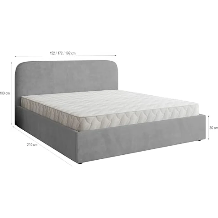 MASSENO Polsterbett Renive K, Beige, 180x200 cm, mit hebenbarem Rahmen und Polsterung – Bild 3