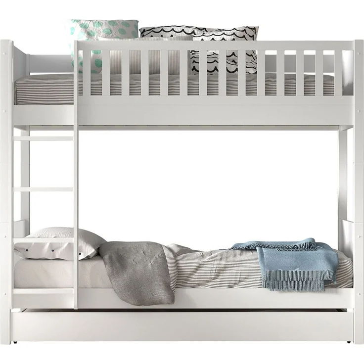 Etagenbett Karyl 208x105x175 Hochbett Massivholz Weiß – Bild 1