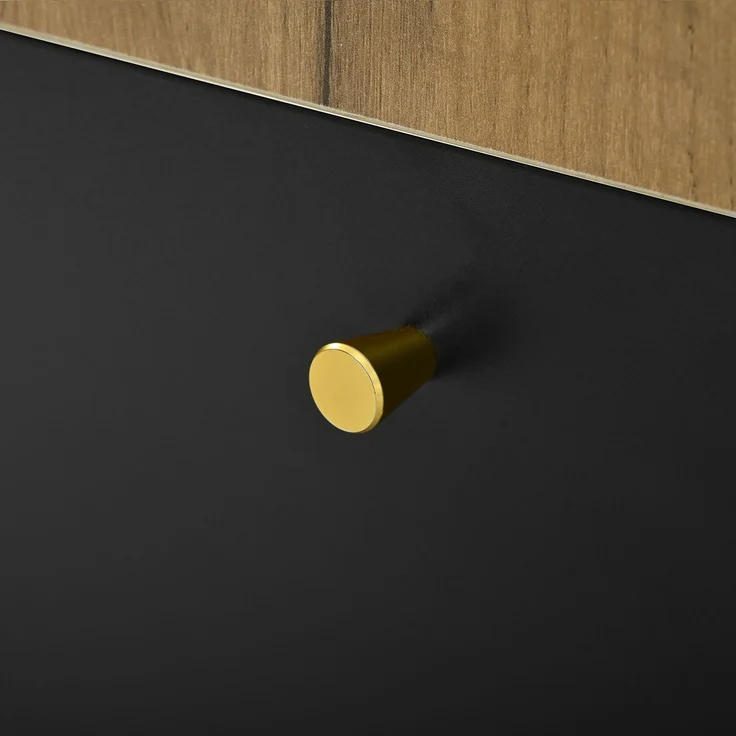 ZUBALIYA Schuhschrank (75 x 24 x 180 cm), Haken zur Aufbewahrung, Aus Spanplatte, Stauraum für Flur und Eingangsbereich, Schwarz / Naturfarben – Bild 17