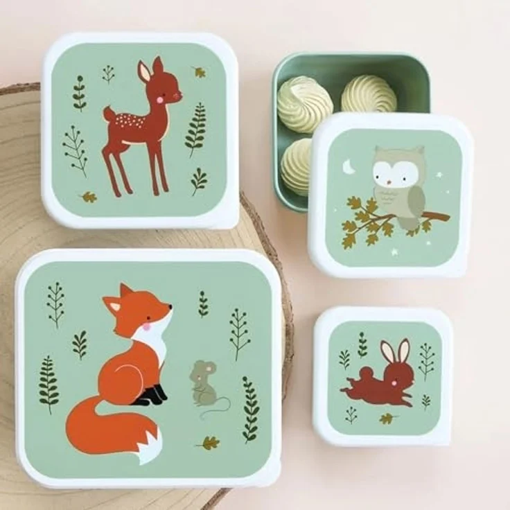 A Little Lovely Company Lunchbox Brotdosen Waldfreunde 4er Set – Bild 2