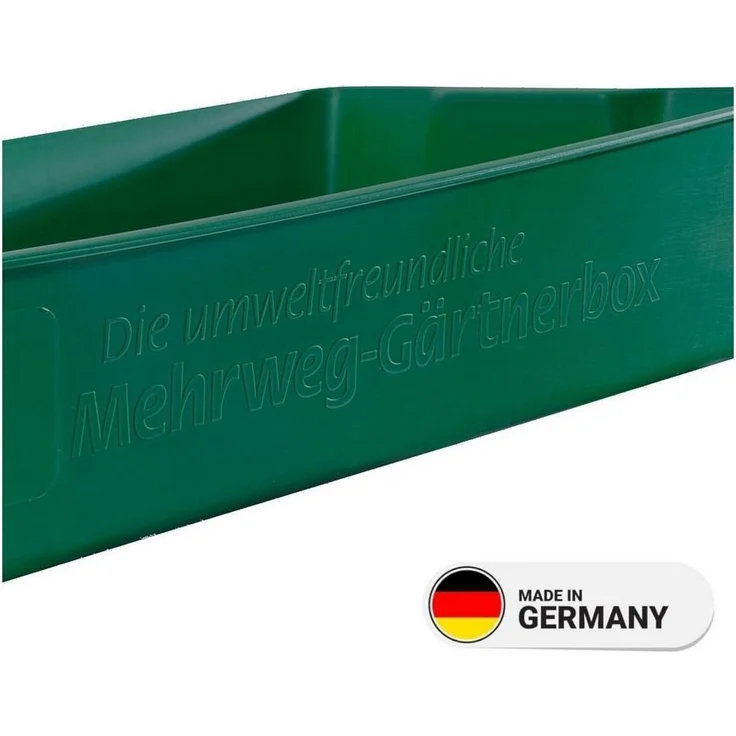Gärtnerbox Pflanzschale Pikierschale Grün 58x32x11cm Pflanzwanne Blumenkasten Anzuchtwanne eckig Saatschale - robust, wetterfest, frostfest – Bild 2