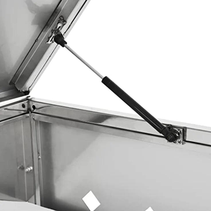 vidaXL Mülltonnenbox für 4 Tonnen 240 L Edelstahl 145382 – Bild 7