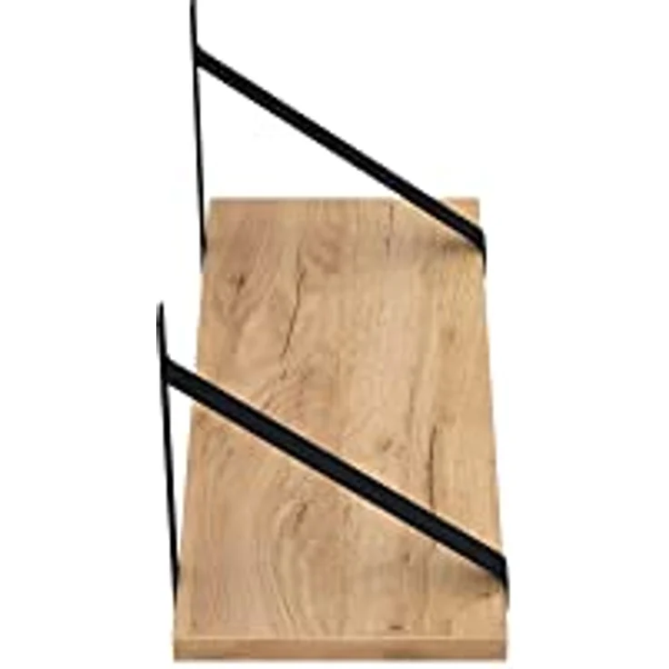 AKKE Wandregal, Hängeregal GINO modern mit schwarzen Befestigungen 2mm PVC LOFT – Bild 6