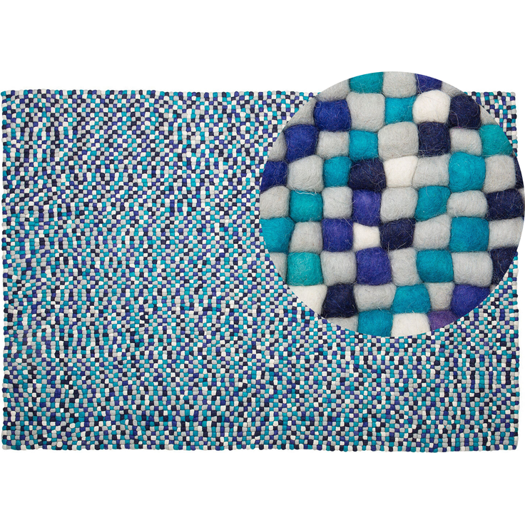 Teppich AMDO Marineblau 160x230 cm Wolle