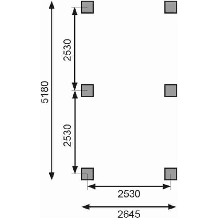 Pavillon-Carport Kirn 2 - 265x518 cm CLASSIC kdi von Karibu – Bild 4