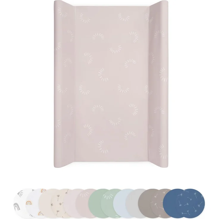 Ehrenkind® Abwaschbare Wickelauflage - Hygienisch, Sicher und Vielseitig in Rosé Gemustert | Wickelauflage 50x70 | Wickelunterlage | Wickeltischauflage abwaschbar