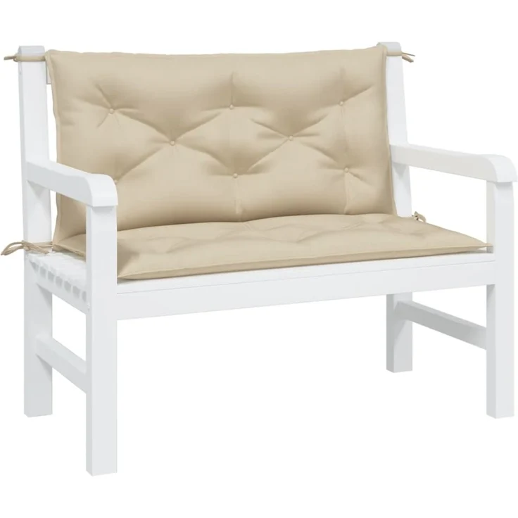 vidaXL Gartenbank-Auflagen 2 Stk. Beige 100x50x7 cm Oxford-Gewebe 361662 – Bild 2