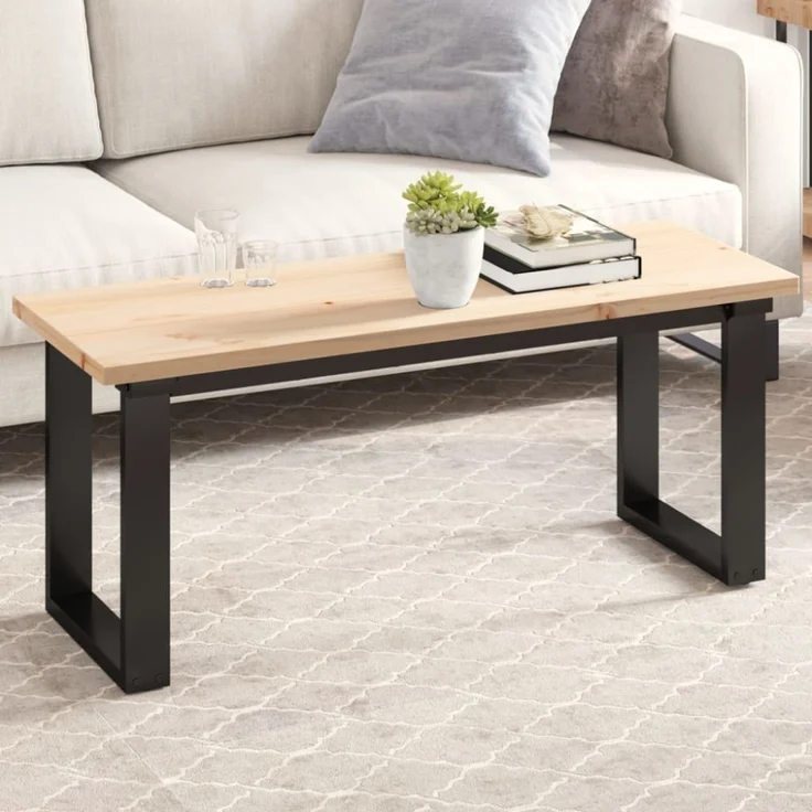 vidaXL Tischplatte 110x40x2,5 cm Rechteckig Massivholz Kiefer 847432 – Bild 1