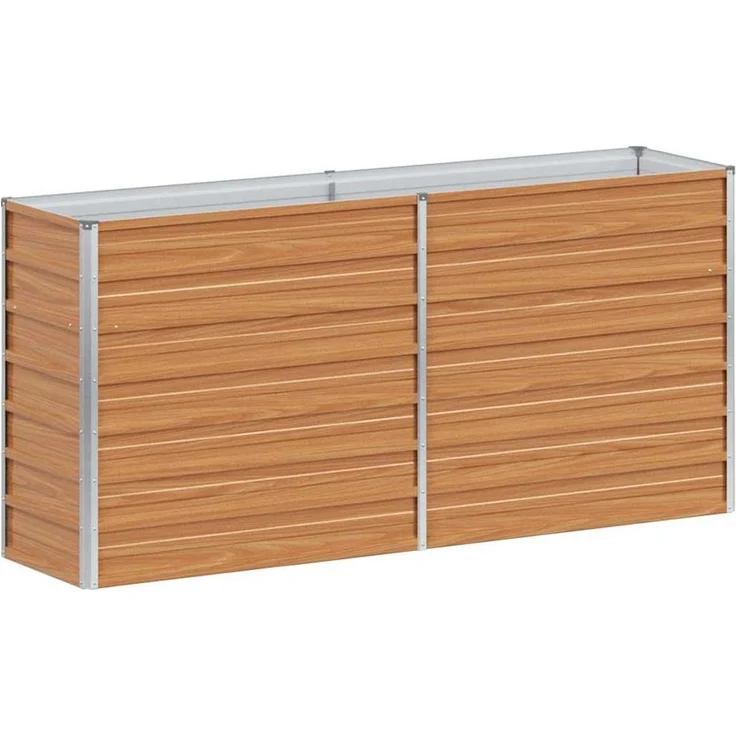 vidaXL Hochbeet Hellbraun 160 x 40 x 77 cm Verzinkter Stahl 42017328 – Bild 6