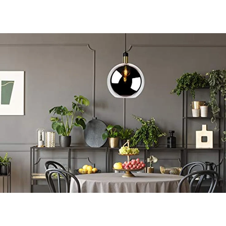 Lucide JULIUS Pendelleuchte Ø 40 cm, 1xE27, höhenverstellbar, grau rauchfarben, aus Metall, dimmbar kompatibel – Bild 4