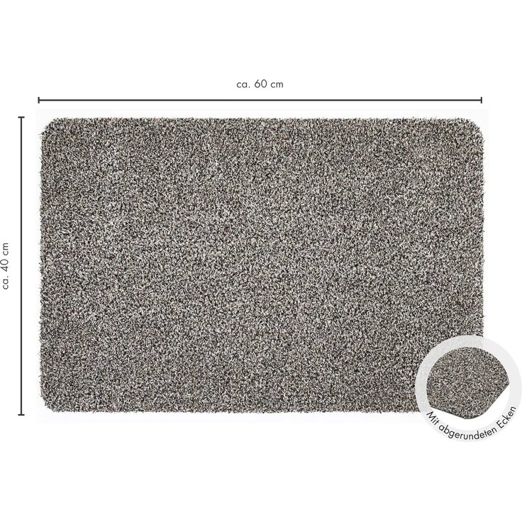 Andiamo Fußmatte Samson, Made in Netherlands, rechteckig, Höhe: 6 mm, Schmutzfangmatte, waschbar, rutschhemmend, auch als 2er Set erhältlich – Bild 2