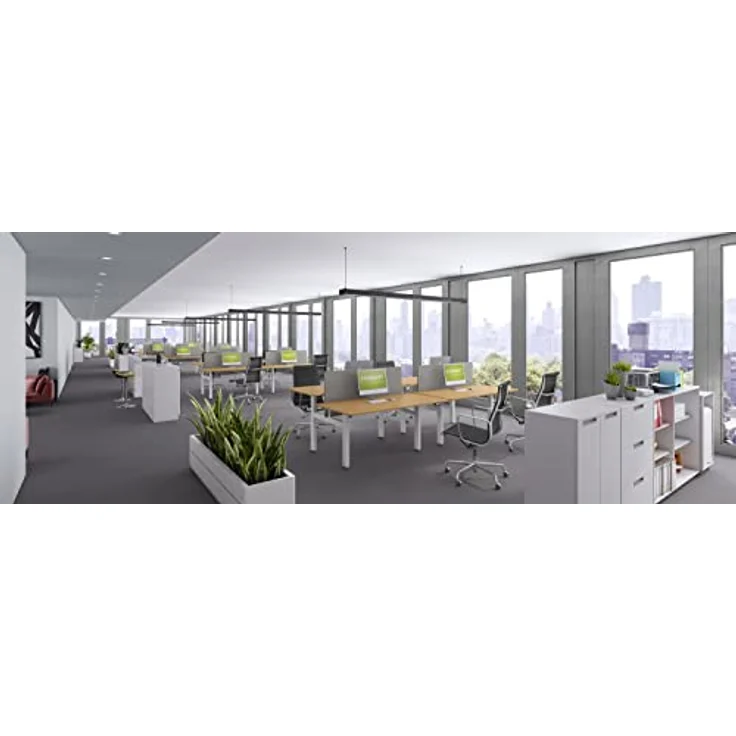 ESMART Doppelschreibtisch ETX-221, elektrisch höhenverstellbar, Tischplatte 160 x 80 cm, 4-fach Memory-Funktion, bis 119 cm höhenverstellbar – Bild 3