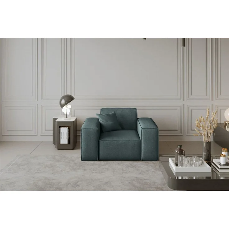 Sessel Designersessel CELES in Stoff Scala Petrol – Bild 1