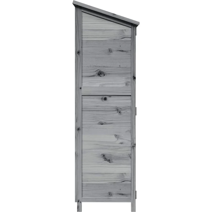 vidaXL Gartenschuppen Grau 59,5 x 56 x 176,5 cm Massivholz aus Fichte 42033446 – Bild 6