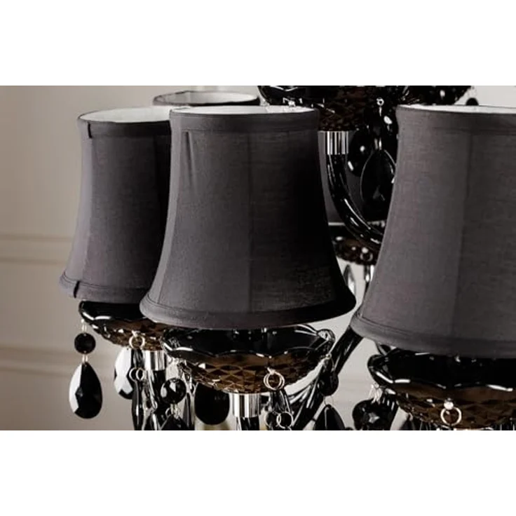 riess-ambiente Kronleuchter BLACK CRYSTAL XL 80cm schwarz · Hängeleuchte mit Kristall-Design, keine besonderen Funktionen, ohne Leuchtmittel, 15-armiger Lüster · Acrylglas · Wohnzimmer · mit Schirmen · Barock – Bild 5