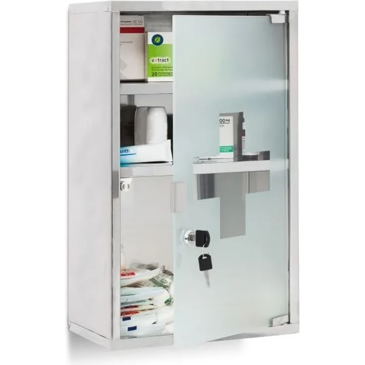 Medizinschrank EMERGENCY Edelstahl XL 10019093
