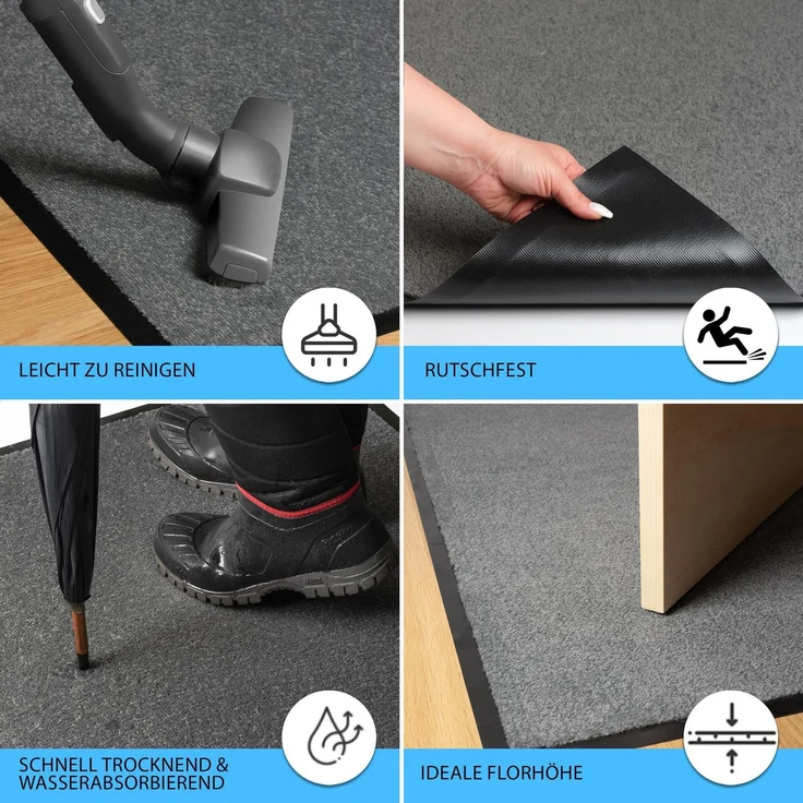 Furni24 Fußmatte - Grau, 90 x 150 cm – Bild 8