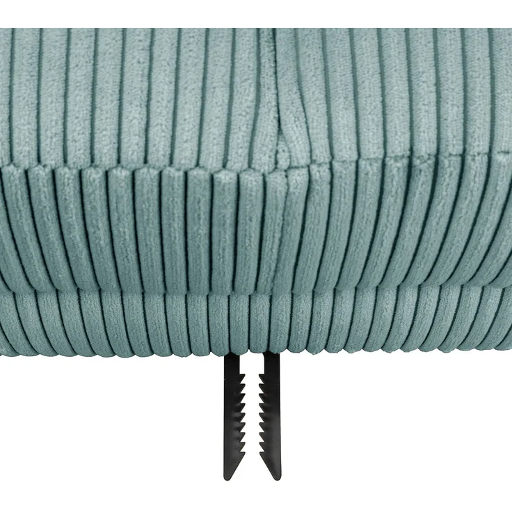 Funktionssofa mit Hocker Kattie Cordstoff eisblau – Bild 8