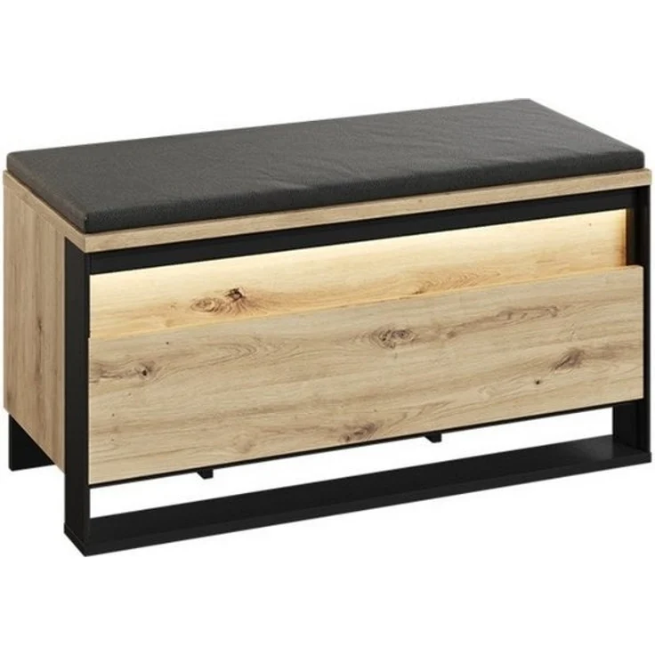 Compleo Garderoben-Set LIMA (Kleiderbügel, Spiegel, Schuhschrank) Loft stil – Bild 2