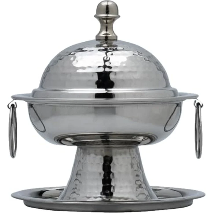 Marrakesch Orient & Mediterran Interior Zuckerdose Deko Aesthetic Zuckerdose Tischdeko Aufbewahrung Bonboniere Silber, Edelstahl, (1-tlg), Handarbeit – Bild 1