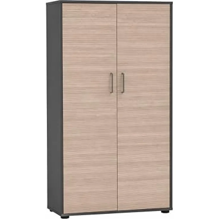 Schildmeyer Aktenschrank Metz 702091, anthrazit/Canello Eiche Dekor, 80 x 38,2 x 150 cm – Bild 1