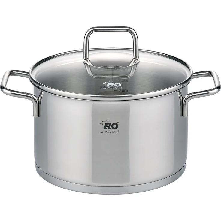 Elo Topf-Set Citrin, Edelstahl (Set, 7-tlg, je 1 Fleischtopf Ø 16/20/24 cm, 1x Stielkasserolle Ø 16 cm), Induktion – Bild 2