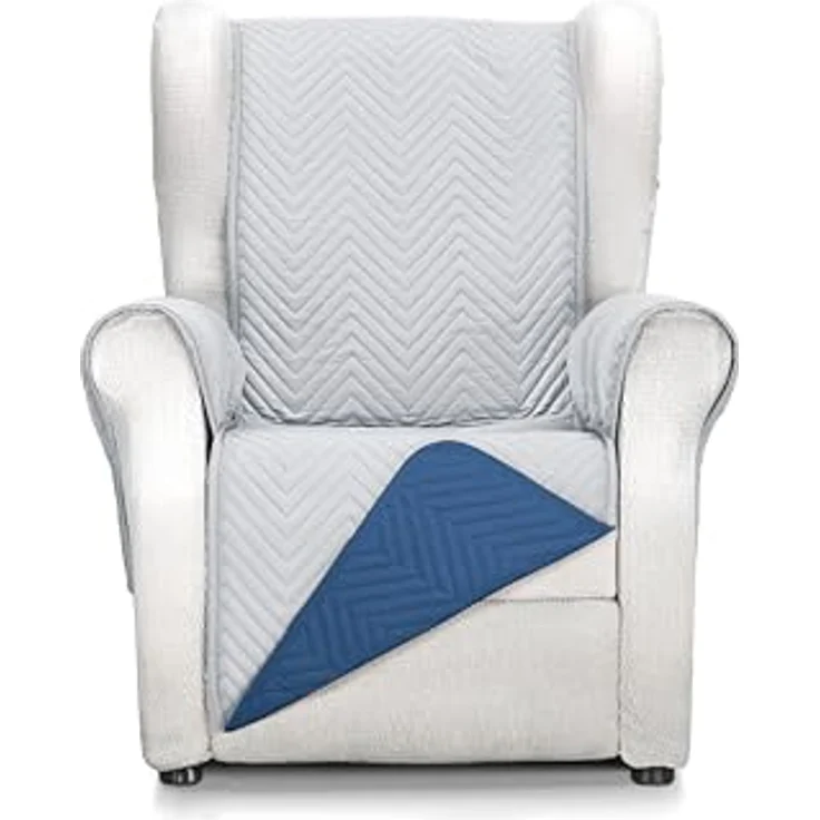 Martina Home Milano Bezug für 1-Sitzer/Relax-Polstersofa – Grau/Blau – Bild 1