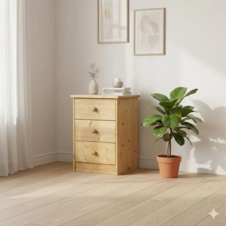 ebuy24 Kommode Nelly Kommode 3 Schubladen gebeitzt. – Bild 5
