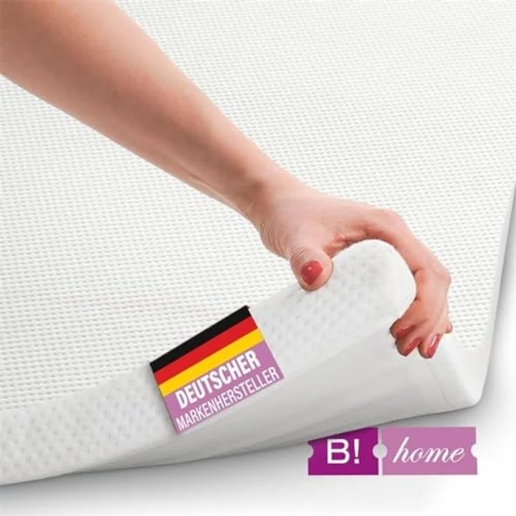 B!HOME Topper 90x200 cm, 4 cm hoch, Gelschaum, waschbarer Bezug, Anti-Rutsch – Bild 7