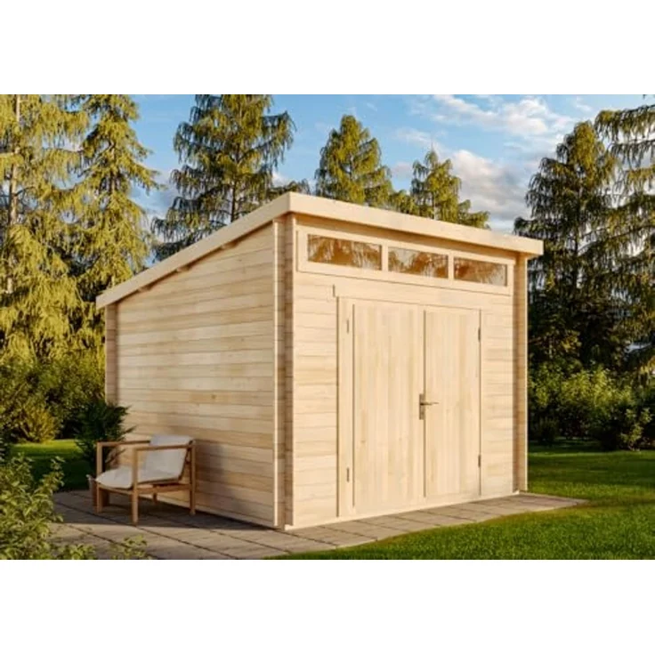 Alpholz Gartenhaus Maria Optima Gartenhaus aus Holz Holzhaus mit 28 mm Wandstärke Blockbohlenhaus mit Montagematerial – Bild 1