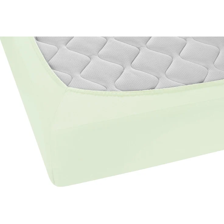 biberna Feinjersey-Spannbetttuch, 100 % Baumwolle, mint, 1x 140x200 cm - 160x200 cm – Bild 3