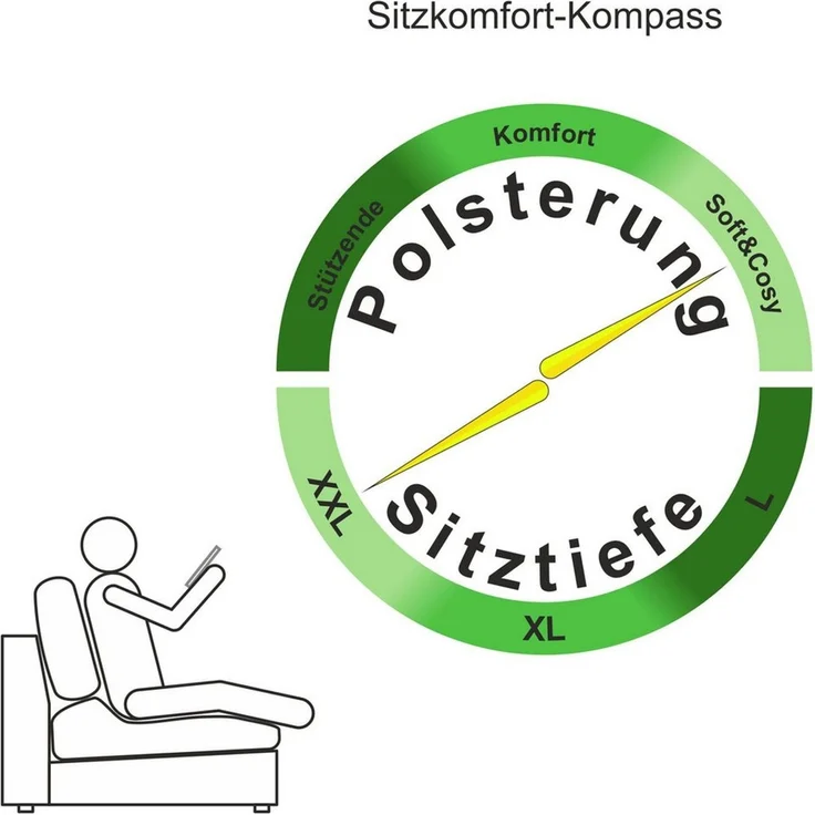 Home affaire Ecksofa Casa XXL L-Form, Breite 247 cm, Mega-Sofa, Cord oder Chenille-Struktur wählbar, mit Federkern! – Bild 2