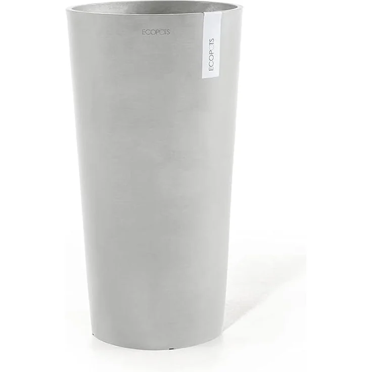 ECOPOTS Blumentopf AMSTERDAM HIGH White Grey, BxTxH: 41x41x76 cm – Bild 1