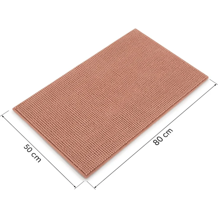 Blumtal Badematte Chenille weicher Badezimmerteppich, strapazierfähig, rutschfest, Polyester, Läufer, 40°C maschinenwaschbar – Bild 2