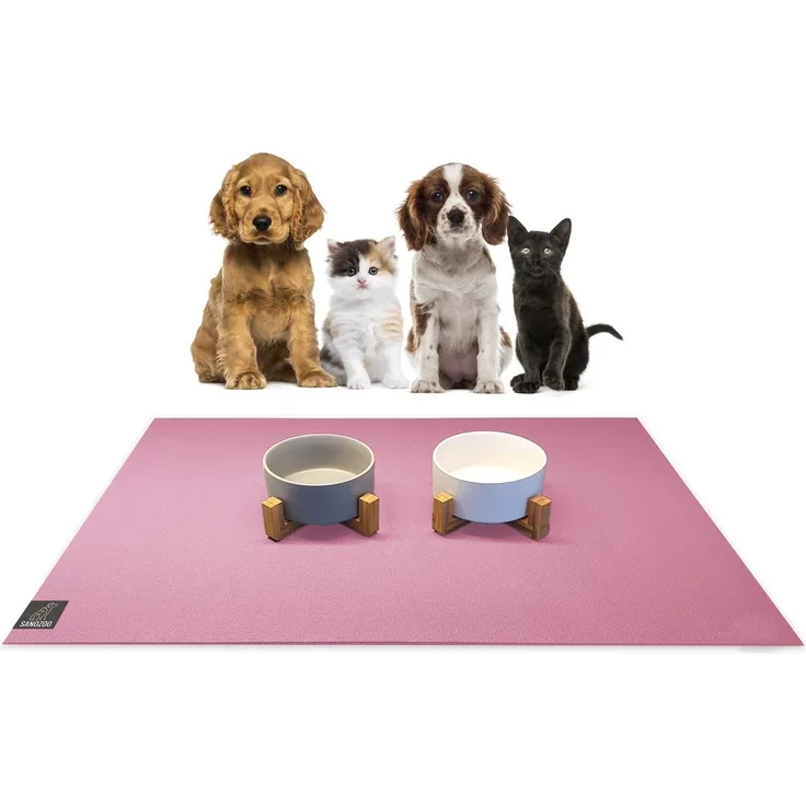 Sanozoo Napfunterlage SANOZOO® - Futtermatte 30 x 40 cm Rosa, 1-St, für Hunde & Katzen in Eckig, Rund, Halbrund oder Eckrund