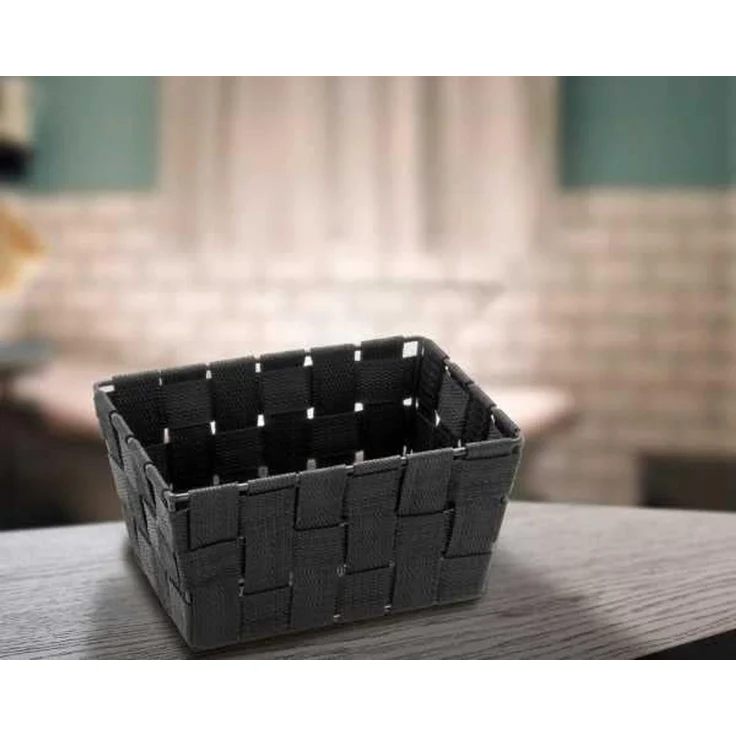 WENKO Aufbewahrungskorb Adria Mini Schwarz rechteckig Aufbewahrungskorb Schwarz Rechteckig Polypropylen (PP) Monochromatisch Indoor – Bild 2