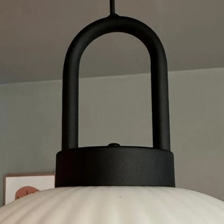 bamyum Vintage Pendelleuchte Glas Weiß, 30 cm Retro Hängelampe für Esstisch, E27, höhenverstellbar, ideal für Küche und Wohnzimmer – Bild 5