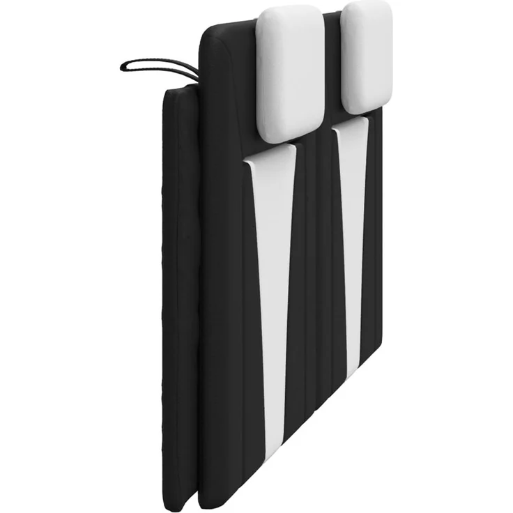 vidaXL Kopfteil-Kissen Schwarz und Weiß 160 cm Kunstleder 374802 – Bild 6