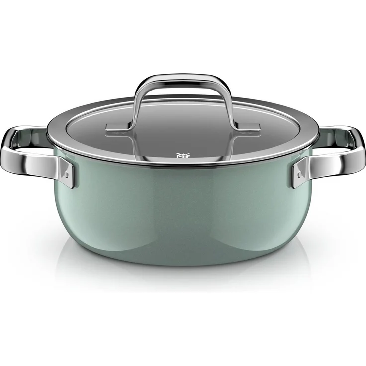 WMF Bratentopf Fusiontec Mineral Pro, Bratentopf mit Decke, 20 cm, Eucalyptus Haze, (Set, 1-tlg), mit Glasdeckel. Spülmaschinengeeigneter Topf – Bild 1