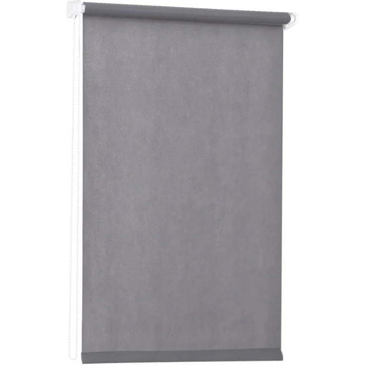 Sekey Verdunklungsrollo ohne Bohren Klemmfix 95 cm breit, Vliesstoff Seitenzugrollo Hitzeschutz Sichtschutz und Sonnenschutz Wandmontage Deckenmontage Klemmrollo, 95x130 cm, Grau Vliesstoff